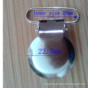 25mm Round Shaped Suspender Clip for Pants